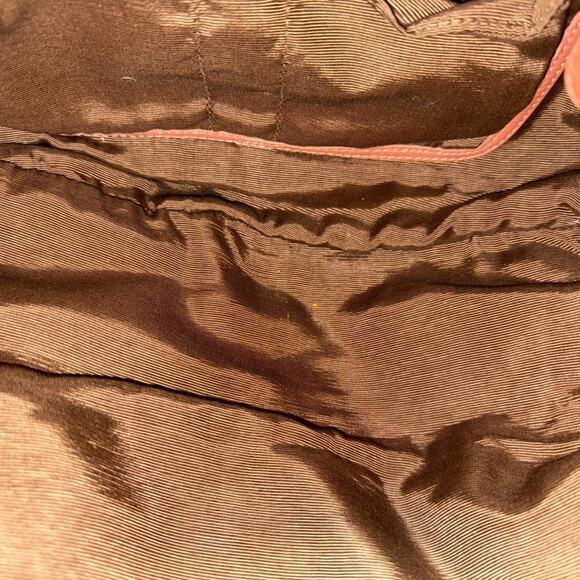 Isabella Fiore Metallic Peach Studded Crystal Hobo Shoulder Bag. - Picture 5 of 11